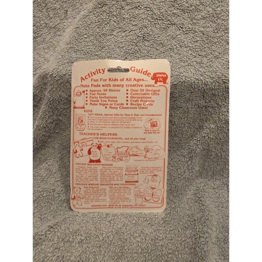 Vintage 1987 Shapes Etc SE-148 Stegosaurus Dinosaur Note Pad 50‎ Sheets